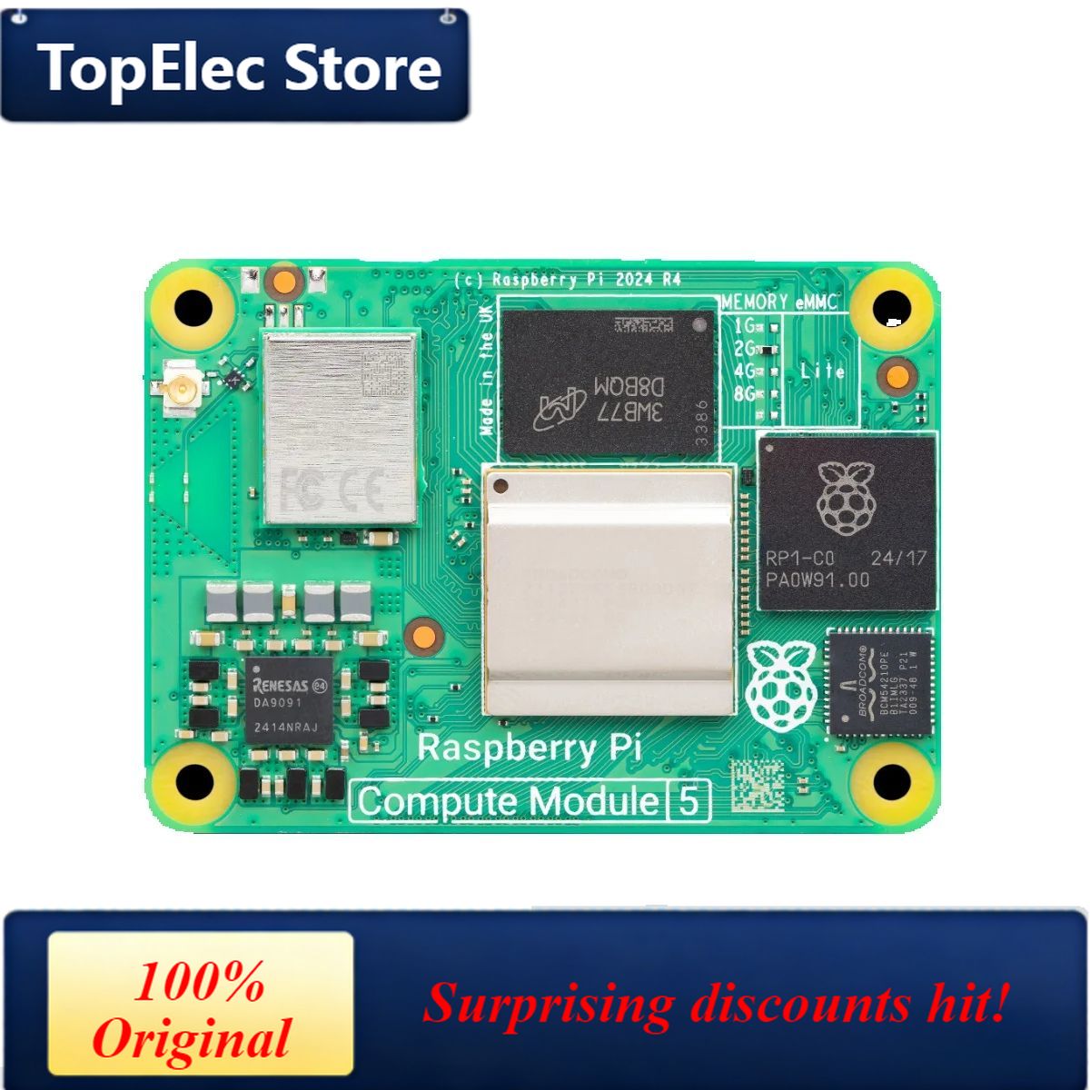 Raspberry Pi 5 8Gb Board - Module de calcul Raspberry Pi 5